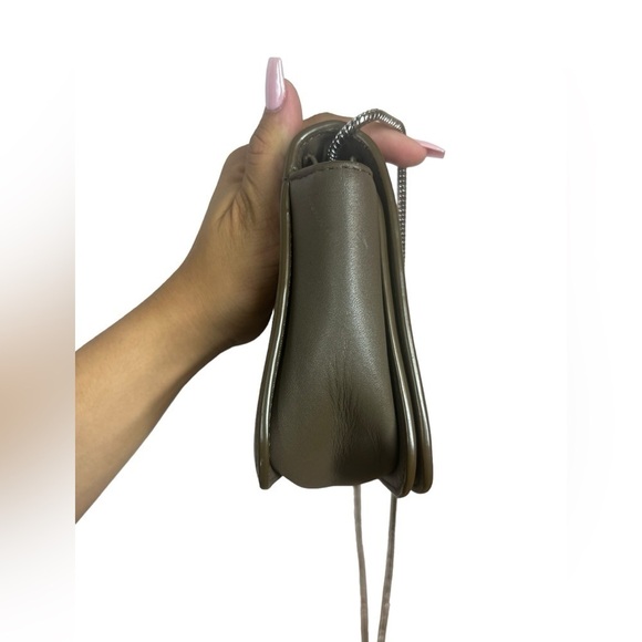 All Saints Arc Small Crossbody Purse in Mink Grey - Picture 6 of 14